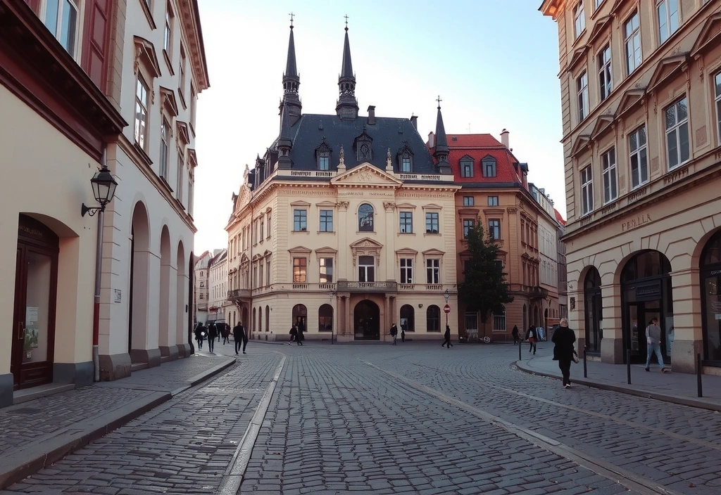 Průčelí budovy na Jindřišské ulici